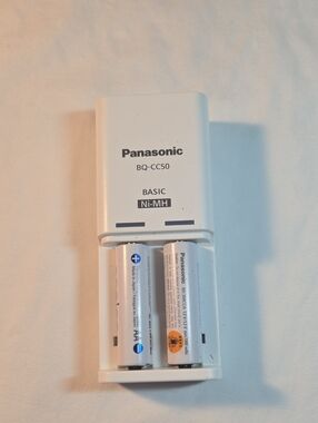 Panasonic BQ-CC50 Basic Ni-MH AA Battery Charger - White